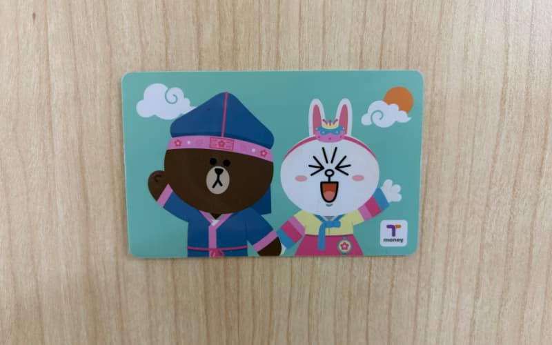 Tarjeta de transporte T-money de Corea